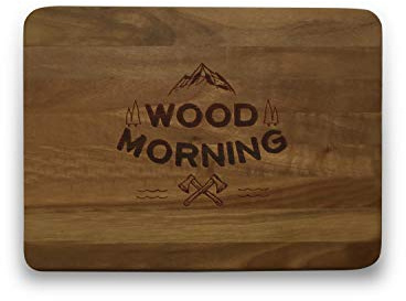Engraved House Wood Morning Bois de Noyer Planche à Découper
