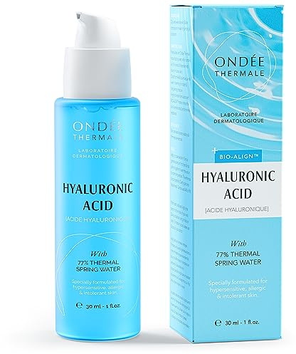 Innovatives Hyaluron Serum - 2X Stärkere Hautaufpolsterung mit Direkter HA-Form - mit Patentiertem Bio-Align - Isotonische Anti-Aging Formel für Empfindliche Haut - 77% Beruhigendes Thermalwasser