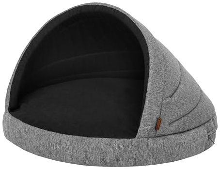 HOBBYGARDEN Hundmadrass, husdjurssäng, hundkoja, kudde, liggande, hundgrotta, säng, soffa, hundkorg, djursäng, hundrusplats, hundsoffa, madrass, 90 x 90 cm, grafit