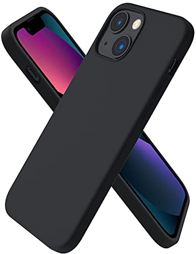 ORNARTO für iPhone 13 Mini Hülle aus Silikon 5,4 Zoll - Schwarz | Premium Flüssigsilikon, dünne Handyhülle, weich, griffig, stoß- und kratzfest, Black und viele weitere Farben