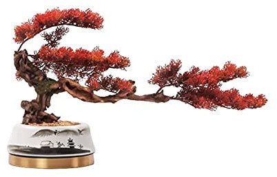 XXXXW Handmade 14.17 Inch New Chinese Simulation Red Pine Bonsai Simulation Tree Outdoor Garden Home Decoration Simulation Tree Artificial Plant Fake Plant