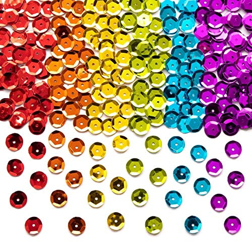 Baker Ross AX947 Kit de Lentejuelas Arcoíris - Paquete de 120 g, lentejuelas para manualidades, arte de lentejuelas, suministros para manualidades para niños