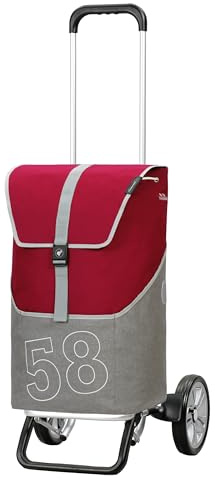Andersen Shopper MANUFAKTUR Einkaufstrolley Alu Star Shopper Filip 46L Red rot 111cm