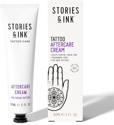 Stories & Ink | TATTOO AFTERCARE CREAM - Natural Healing for Fresh Tattoos, Reduce Itching & Inflammation, Soothes & Repairs Fresh Ink