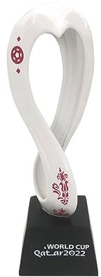 2022 Qatar Coppa del Mondo Mascotte Simulazione Trofeo Ornamenti Logo Emblem 3d Resina Tridimensionale Regalo Tifosi Calcio Souvenir Bar Ornamenti (nero)