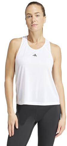 Adidas Femme Train Essentials Minimal Branding Racerback Tank Top, White, S