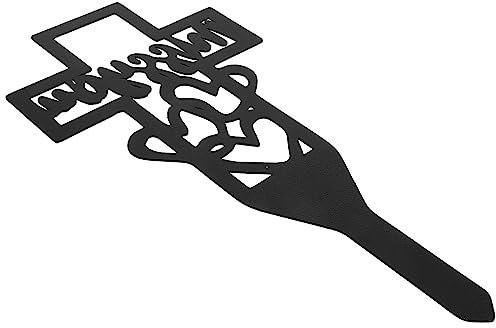HOMSFOU Plaque Commémorative en Fer Noir pour Cimetière, Décoration Funéraire Légère et Facile à Transporter, Panneau de Métallique