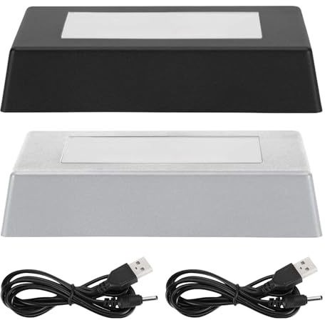 LED Leuchtsockel, 2 PCS Leuchtsockel Für Glasblock, Bunt LED-Lichtsockel, Rechteckiger Display-Sockel Mit Empfindlichem Touch Schalter, Display Base für Kristallglas Kunst Display