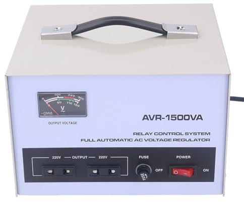 Regulador de Voltaje Elevador, Entrada 160-250 V Salida 220 V Transformador de Voltaje Automático Monofásico con Menos Interferencia para Dispositivos Electrónicos (Enchufe de la
