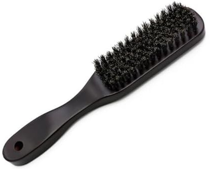 Bartreinigungsbürste für Männer mit Borsten und Holzgriff, Schwarz | 1 Stück, Tragbar für Bartpflege und Styling, Schweineborsten, Kompakt für Unterwegs und Tägliche Anwendung