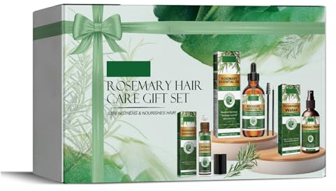 Rosemary Oil for Hair Growth Set,Hair Care Set with Hair Growth Oil & Rosemary Oil Spray & Hair Serum Roller,Hair Growth Gift Set for All Hair Types Men Women,Promote Thicker, Healthier Hair