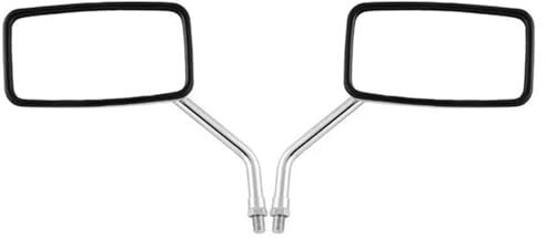 Motorradspiegel Universal Rechteck Motorrad Rückspiegel 10mm Chrom Retrovisor Moto Spiegel Moto Für Motorrad Roller E-Bike Motorrad Spiegel
