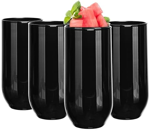 Glasmark KROSNO, 430 ml, lot de 4, à boire, à long drink, à eau, à jus, à cocktail, passent au lave-vaisselle, parfaits pour la maison, les restaurants et les fêtes