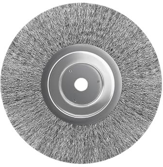 75–200 mm Stahldrahtbürste, Drahtradbürste, rund, zum Reinigen von Doppelschleifern, Rostpolieren, Schleifen, Entgraten, 100 x 16 mm, 1