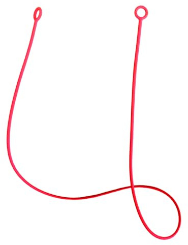 NECXON Earplug Lanyard, Tug-Resistant Safety Cord, Silicone, Anti-Lost, Red