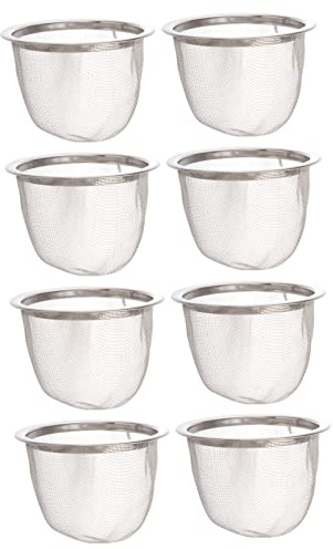 BESPORTBLE Infusores Reutilizables 8 de Té de Acero Inoxidable Filtro de Malla Fina Diseño Moderno para Tés Sueltos y Especias para Uso en Casa