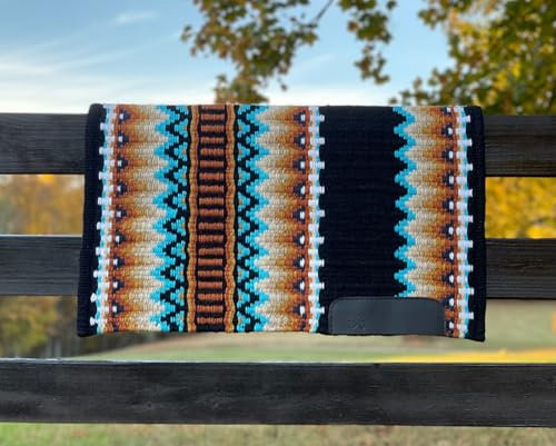 EQUIEMPRESS Sattelunterlage Western Show/Westernsatteldecke aus Neuseelandwolle, Top Wool Pad Sensor Flex (Anpassung möglich) A-570 (34 x 40)