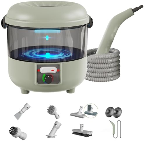 Nettoyeur Vapeur, 2500W Nettoyeur Vapeur Puissant avec 6 Brosses, Multi-Usages Steam Cleaner pour le Nettoyage en Profondeur des Tapisseries, Voiture, Cuisine, Salle de Bain, Carrelage