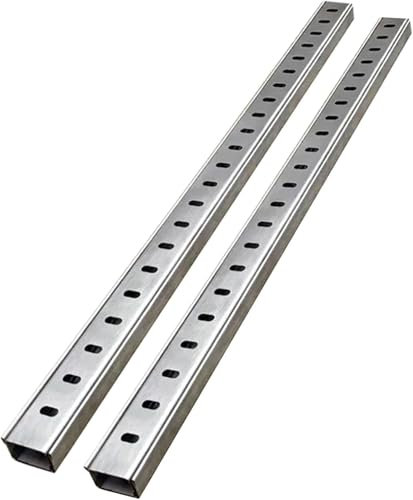 Lot de 2 protections de canalisation extérieures – Évacuation de tranchée mince de 99,1 cm avec grille en acier inoxydable pour allées et patios en béton – Lot de 2 (tailles de 3,5 à 20,3 cm) |