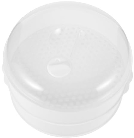 Mikinona Vaporera Para Microondas De Doble Vaporera De Alimentos Para Cocinar Arroz y Pescado De Tapa Para Uso Diario