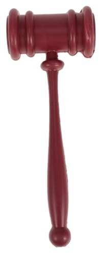 Gogogmee Novelty Halloween Judge Hammer Prop Compact Lightweight Courtroom Gavel for Party Performance Theatrical Plays Fancy Dress Costume Accessory