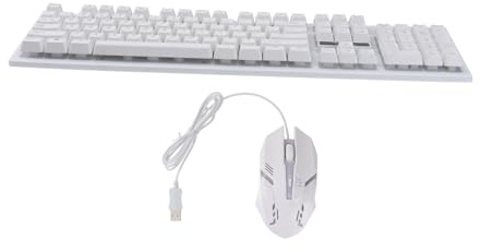 ELAYARD Pack Clavier Souris USB Filaire Gaming Lumineux Clavier Mécanique Résistant et Souris Ergonomique pour PC Bureau et Jeux