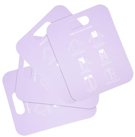 MAGICLULU Lot de 4 Planches à Plier Le Linge en PP Violet Outil Portable pour Pliage Rapide des Chemises et Vêtements Compact et Léger pour Maison et Voyage