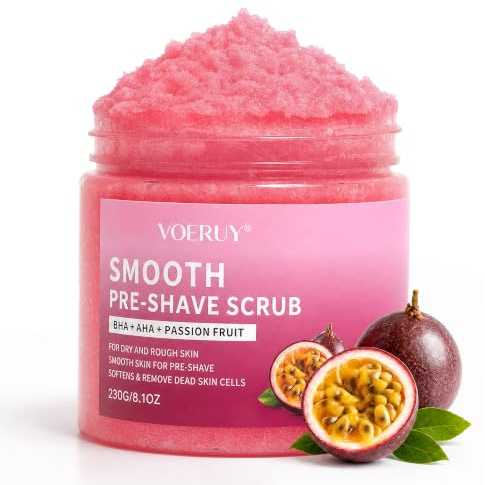 Smidig Pre-Save Scrub Med Bha + Aha Och Passionsfrukt, Lugnar Huden Pre-Save Scrub, Mjukar Upp Och Tar Bort DöDa Hudceller, Exfolierande FöR Torr Och Grov Hud, 200 G / 7,05 Oz