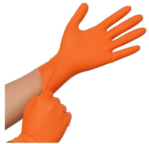 Guanti Da Lavoro In Nitrile 8mil Antiscivolo Impermeabili 50 Pezzi Guanti Industriali Monouso Adatti For La Manutenzione Dell'auto Potatura Del Giardino(M)