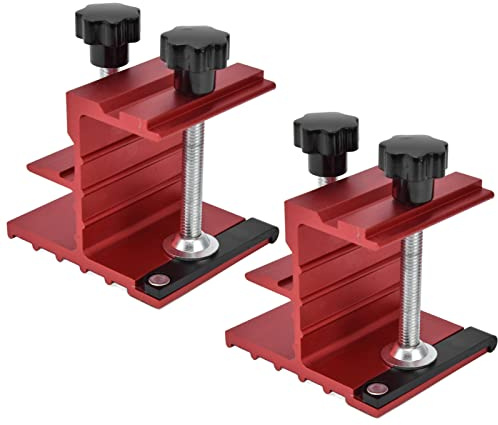 Pocket Hole Jig in Alluminio Anodizzato, 2 Pezzi, Fissaggio Angoli per Lavori in Legno, Robusto e Leggero - Doppio Serraggio, Barra di Bloccaggio Rotante, Uso Versatile