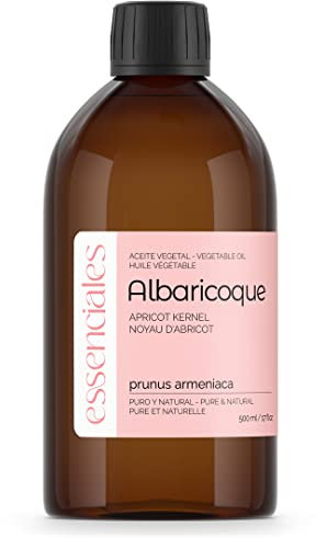 Essenciales – Olio Vegetale Di Albicocca BIO 100% Puro e Certificato Ecologico con Spremitura a Freddo | Olio Vegetale Di Albicocca Antiossidante Naturale Ideale Per Pelle e Capelli Sensibili, 500 ml