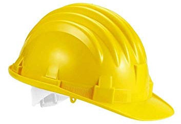 Sicurmed CASCO DA EDILIZIA Giallo Protettivo 310 gr Casco di sicurezza per auto aziendali di