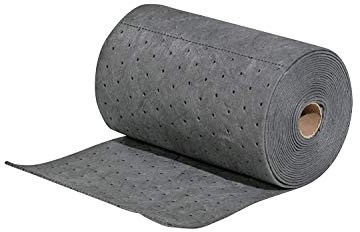 PIG Absorbent Mat Roll for Oil and Other Liquids - 1 Mediumweight Mat Roll - 10 x 25' - Absorbs up to 1.75 Gallons per Roll - PM50572