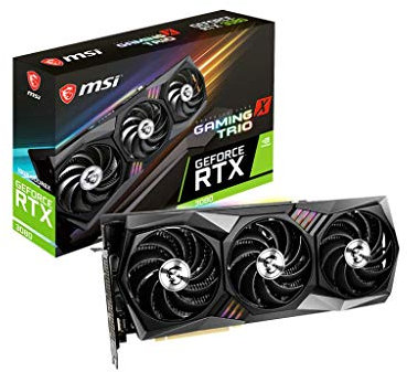 MSI GeForce RTX 3080 GAMING X TRIO 10G Gaming Grafikkarte - RTX 3080, 10GB GDDR6X, PCI Express Gen 4, DisplayPort v1.4a, HDMI 2.1, 4K Auflösung, Ray Tracing