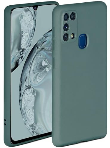 ONEFLOW Soft Case für Samsung Galaxy M31 Hülle aus Silikon mit Kameraschutz, Silikonhülle mit erhöhtem Schutz fürs Display, Backcover Schutzhülle, weiche Handyhülle, Petrol