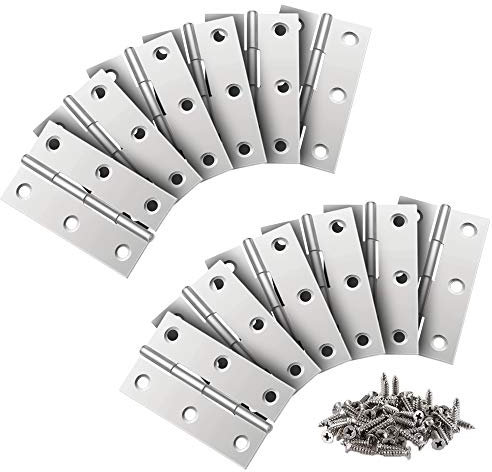 24 Stück 66MM Edelstahl Scharniere Steckverbinder, Türscharnier Schaniere Klappbar, Steckverbinder mit Schraube