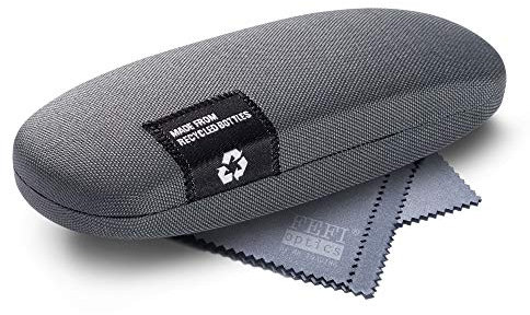 FEFI - Hardcase Brillenetui mit Stoffbezug aus recycelten PET-Flaschen (Grau)