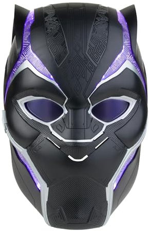 Marvel Legends Series Black Panther Premium Electronic Role Play Helmet with Light FX and Flip-Up/Flip-Down Lenses