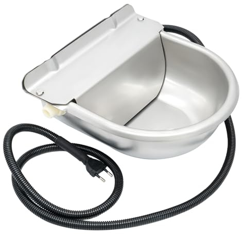 MUALROUS 220V Abbeveratoio Riscaldato per Bovini Ciotola Automatica Riscaldata, Erogatore di Temperatura Costante Abbeveratoio per Animali Domestici, Cani, Cavalli, Bovini, Capre, Pecore