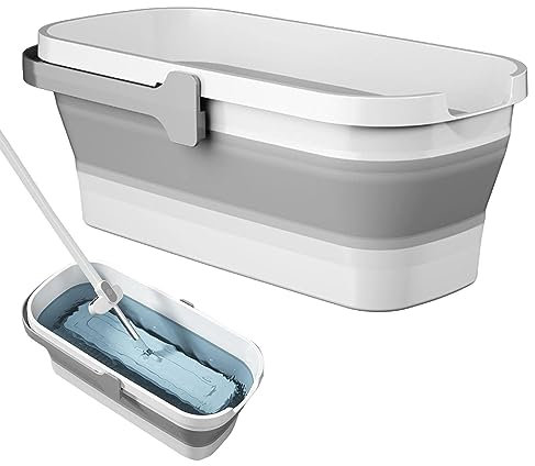 Faltbare Wanne, Faltschale mit Ablassschraube, tragbarer Picknickkorb für den Außenbereich, Großes Fassungsvermögen Robuster, Zusammenklappbarer, Tragbare Geschirrspülwanne - Platzsparendes (A,L)