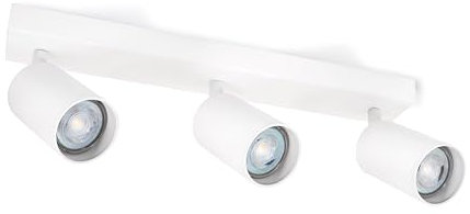 KOLORENO Lampada da Superficie Spoti - GU10 - Lampada da Parete Faretto x3 - Faretto da Soffitto in Alluminio - Bianco, 380x250 mm