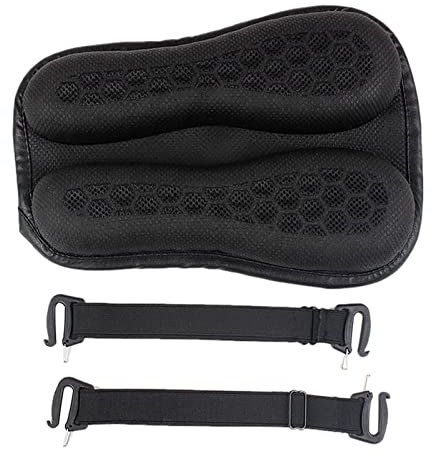 Jomewory Cojín De Asiento De Gel para Motocicleta | Almohadillas De Gel para Asiento Trasero De Moto,Cojines De Asiento De Motocicleta Transpirables para Viajes Largos con Gránulos Antideslizantes