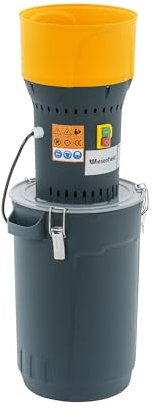 Wiesenfield Elektrische Getreidemühle inkl. 25 l Auffangbehälter & 5 Sieben 300 kg/h 1300 W Schrotmühle Kornmühle Elektro-Getreidemühle