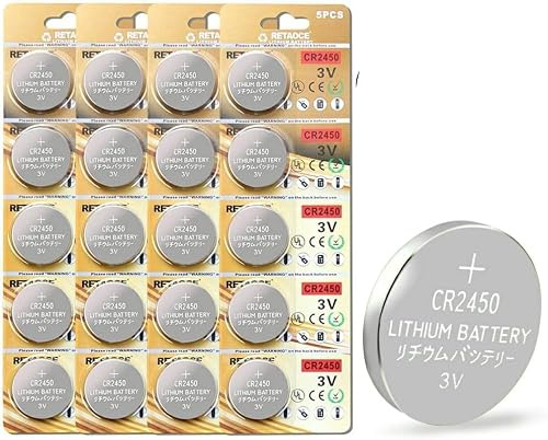 GutAlkaLi CR2450 Lithium-Knopfzellenbatterie 3V Knopfzellenbatterien Elektrisch CR 2450 Lithium (CR2450-20 Stück)