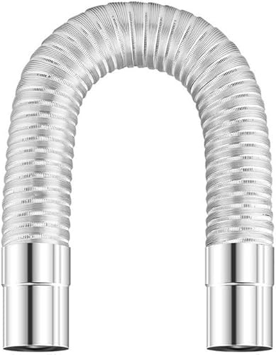 Daaxing Multi Flexible Flue Stove Pipe Stretching 50mm,Stainless Steel Elbow Chimney Liner Bend,Camping Stove Pipe Chimney Extension for Wood Log Burning Stove