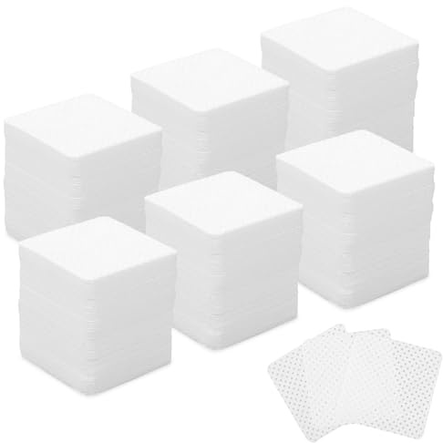 1200 Pcs Lint Free Wipes for Nails, Nail Polish Remover Pads, Soft Nail Varnish Remover Pads, UV Gel Absorbent Remover Nail Wipes Meltblown, Nail Art Tool Cleaning for Nails (White)
