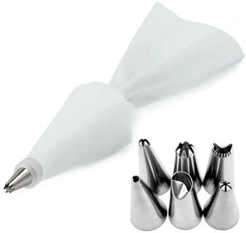 TVIVID 8/12/26 pz/set di sacchetti di pasticceria in silicone punte da cucina torta glassa tubazioni crema strumenti per decorare torte riutilizzabili sacchetti da pasticceria