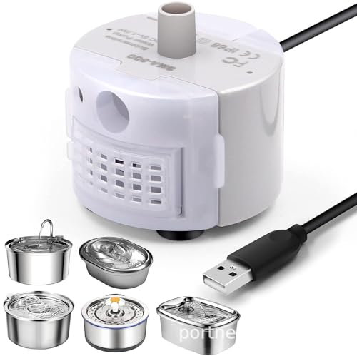 Binnan Pompa per Fontana per Gatti, Pompa di Ricambio per Fontana per Gatti, Pompa per Fontana Gatti con LED, per Far Bere L'acqua Ai Gatti Domestici.