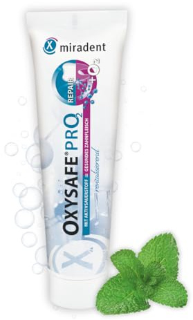 miradent OXYSAFE® Pro2 75 ml | Zahnpasta mit Aktivsauerstoff | optimaler Schutz für Zähne und Zahnfleisch | revitalisierend | bekämpft Bakterien | sorgt für extra weiße Zähne | frischer Minzgeschmack