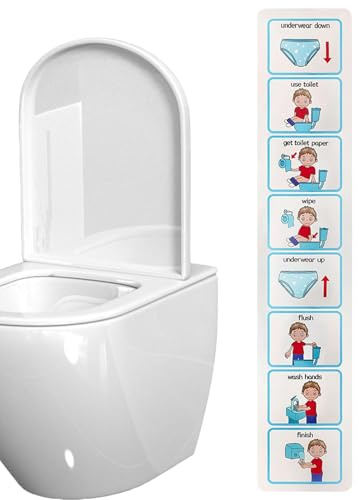 VitsRisea Potty Training Visual Plan Visual Aids Lernen | Trainingsposter für Toiletten, Fortschrittsdiagramm, Gedächtnisplan des Töpfchens, Aufkleber für Kinder